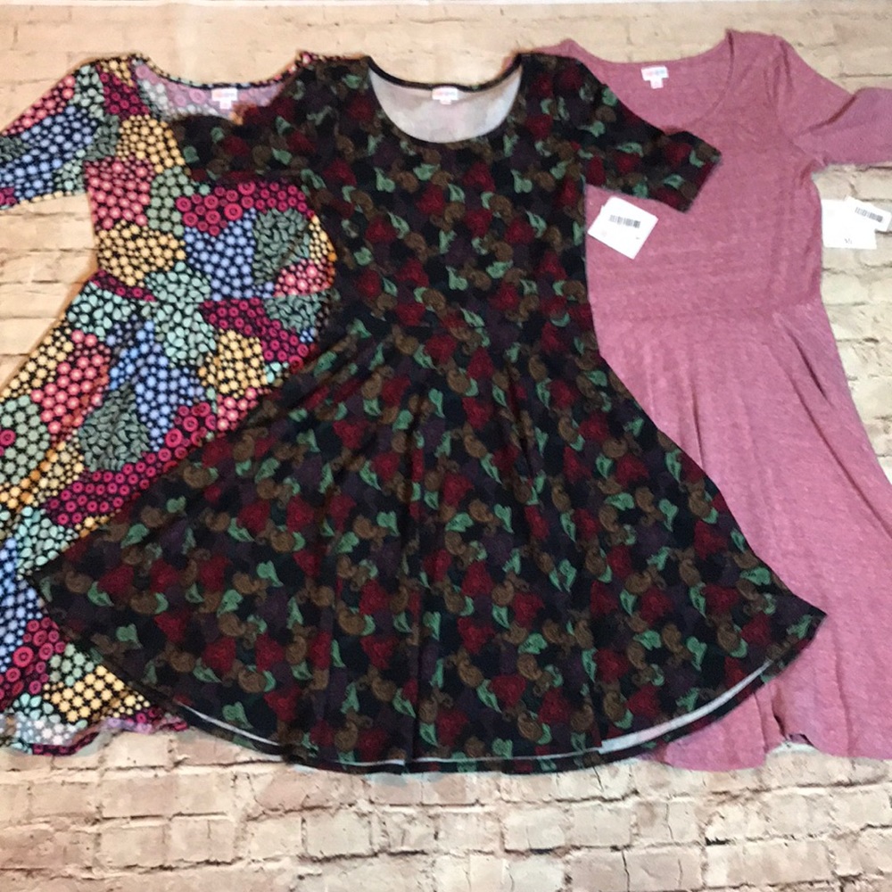 MWT LuLaRoe XL Dresses lot of 3